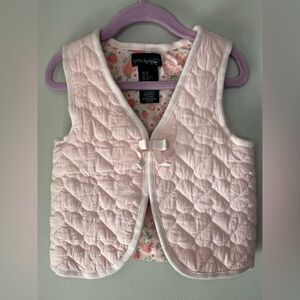Cynthia Rowley Pink Quilted Vest w Inner Strawberry Print Girls Size 3T